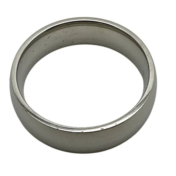 Men Minimalist Stainless Steel Ring Band Silver Toned Size 7.5 Wedding Casual - Picture 5 of 5